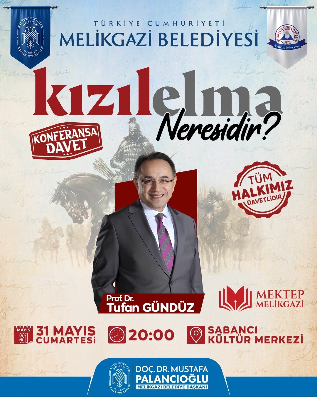 Melikgazi’den ‘Kızıl Elma Neresidir?’ konferansı