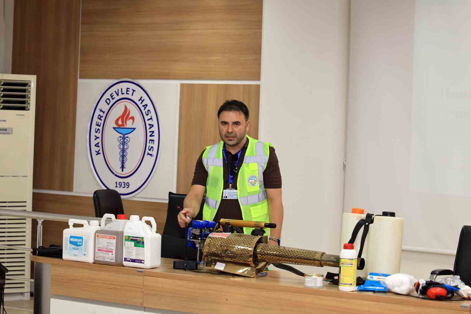 Talas Belediyesi’nden biyosidal eğitimine uzman desteği