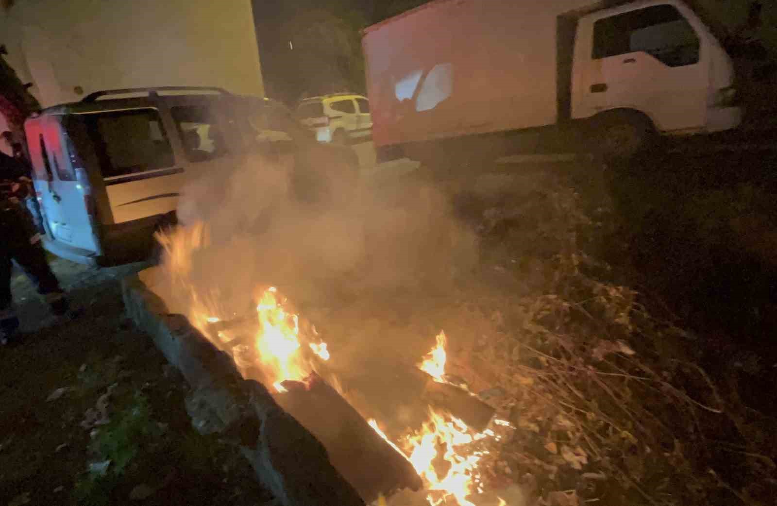 Çorlu’da çalılık yangını