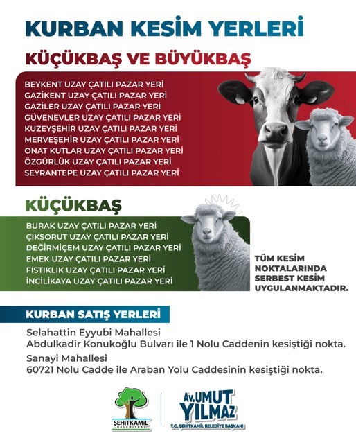 Başkan Yılmaz, kurban kesim ve satış yerlerini a&ccedil;ıkladı
