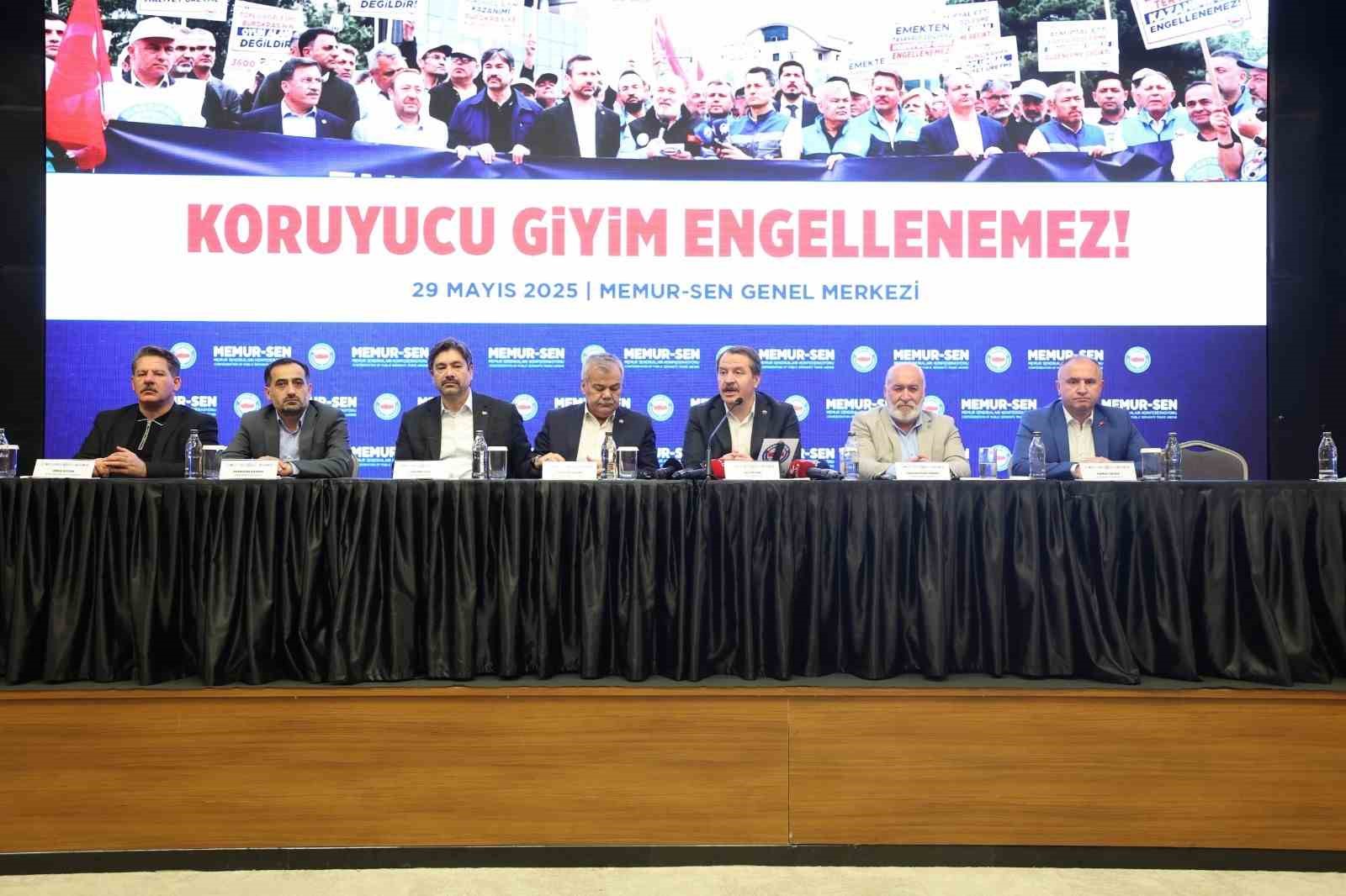Memur-Sen Genel Başkanı Yalçın: "Beş hizmet kolumuzu ilgilendiren koruyucu giyim kazanımımız birçok kurumda verilemiyor"