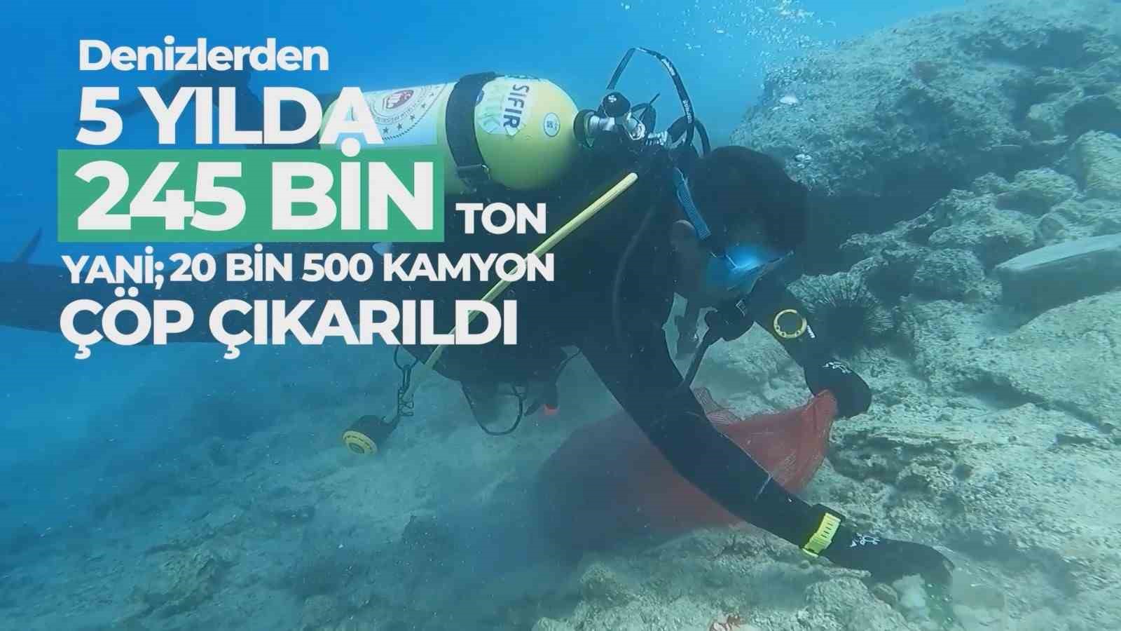 &lsquo;Sıfır Atık Mavi Hareketi&rsquo; ile denizlerden 245 bin ton &ccedil;&ouml;p temizlendi
