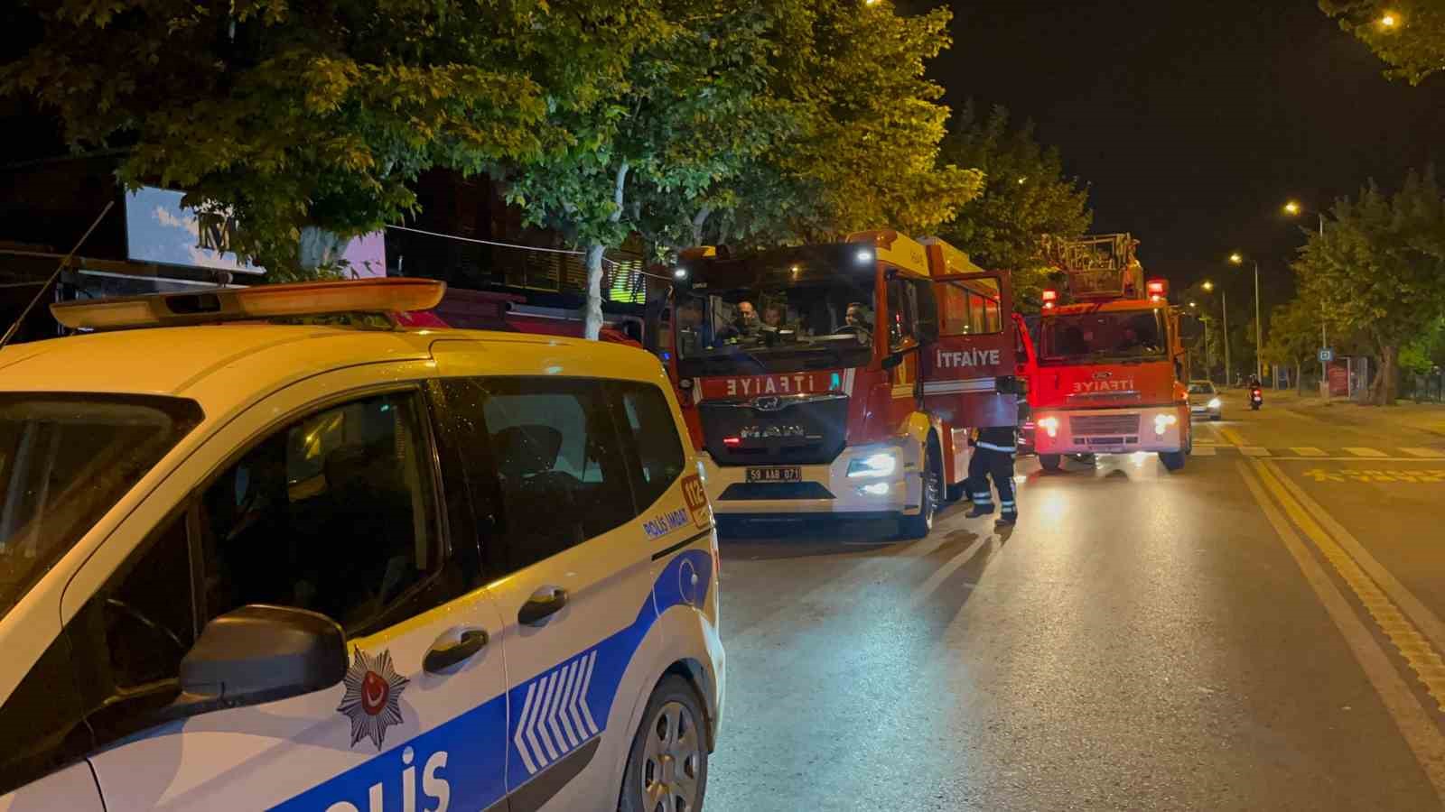 Tekirdağ’da kafede yangın paniği