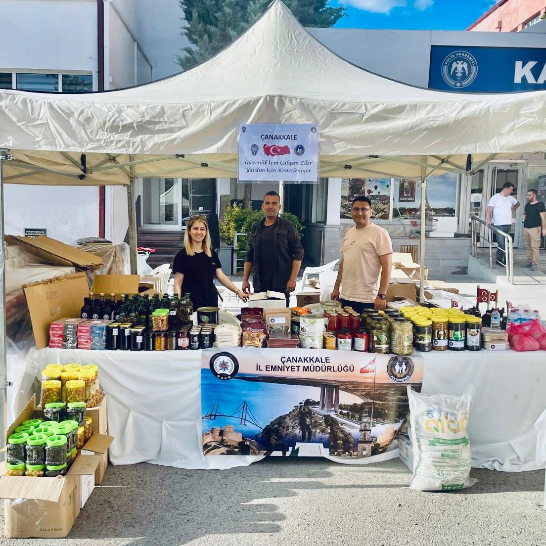 Çanakkale İl Emniyet Müdürlüğü yöresel ürünlerle Ankara’da yerini aldı