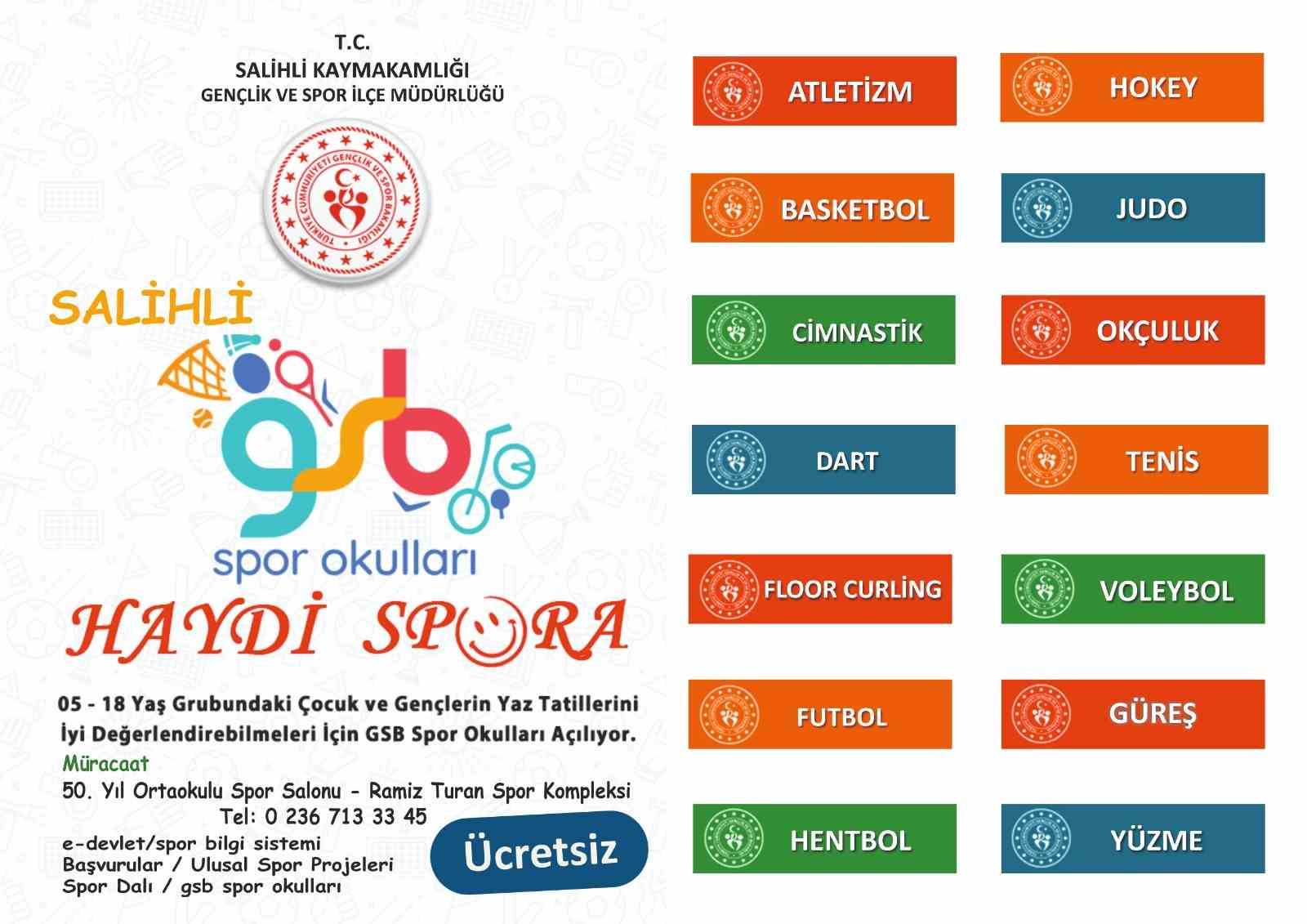 Salihli’de çocuk ve gençler bu yaz spora doyacak