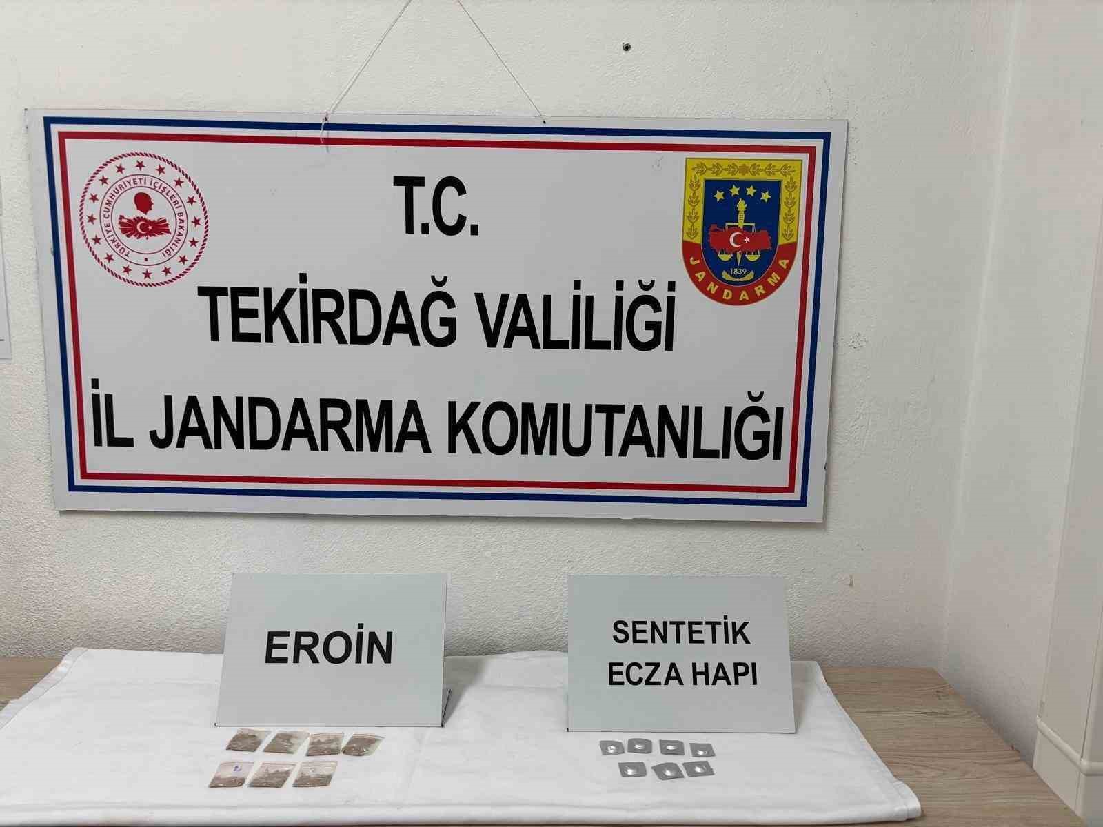 Tekirdağ&rsquo;da jandarmadan uyuşturucu operasyonları: &Ccedil;ok sayıda madde ele ge&ccedil;irildi
