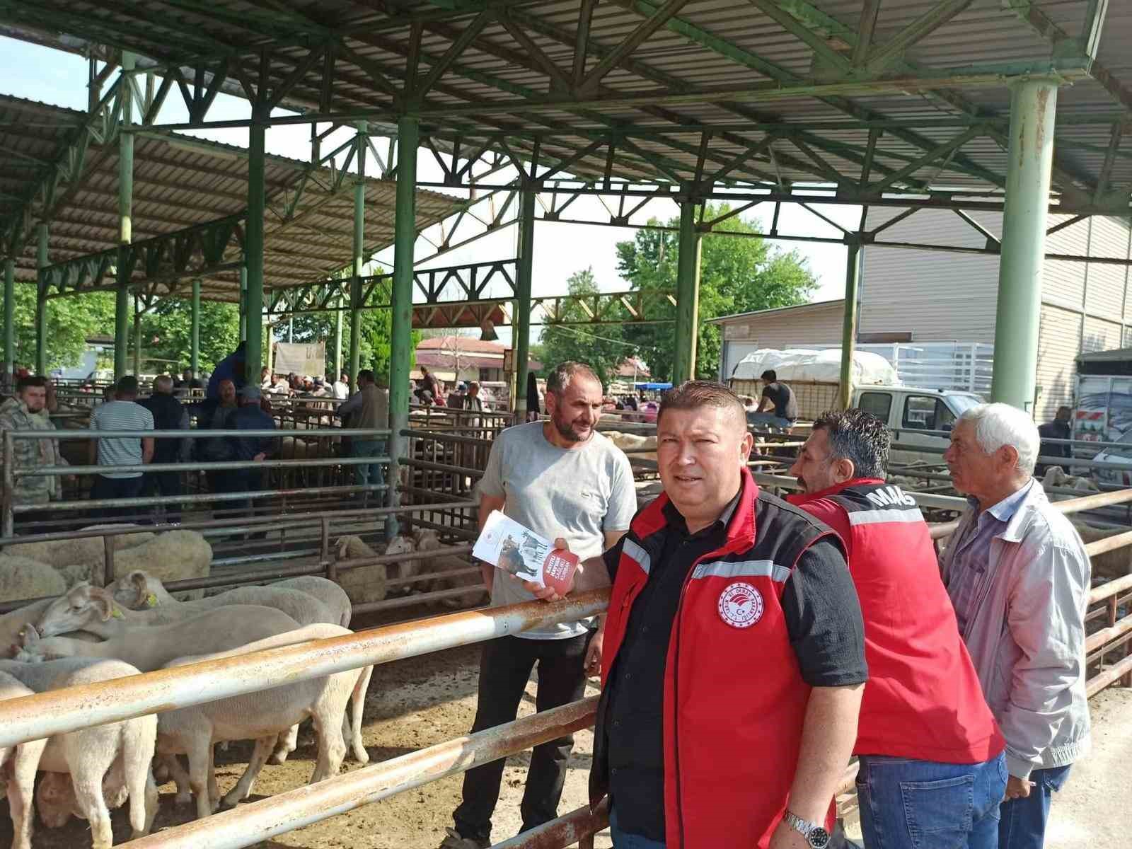 Hayvan pazarında bayram öncesi sıkı denetim
