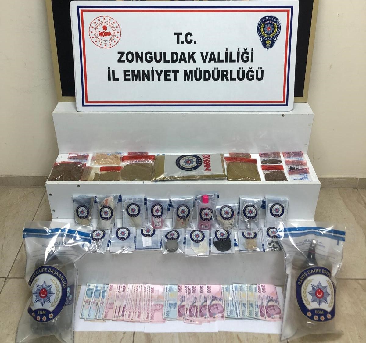 Zonguldak’ta uyuşturucu operasyonunda üç kişi tutuklandı