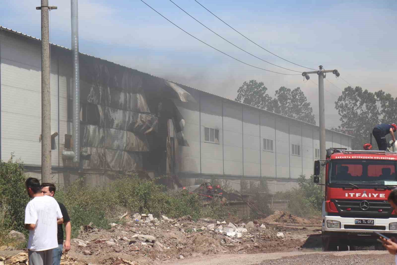 Kontrplak fabrikasında korkutan yangın
