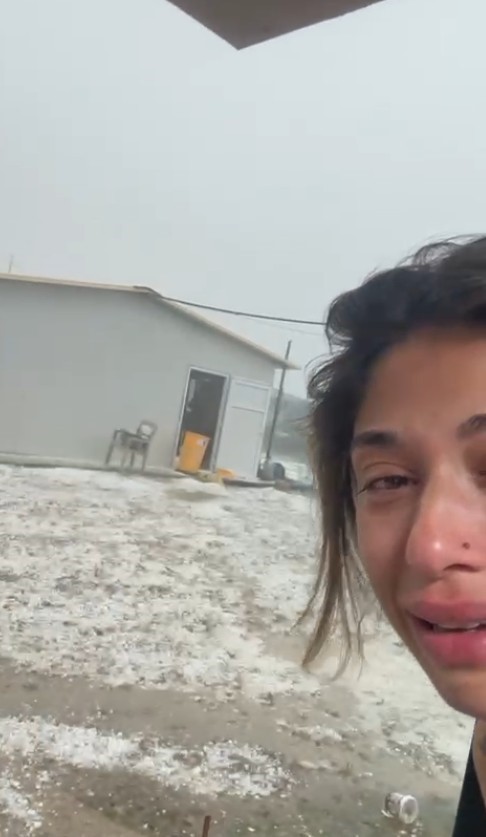 Dolunun mahsulüne verdiği zararı görünce gözyaşlarına engel olamamıştı, o anları anlattı