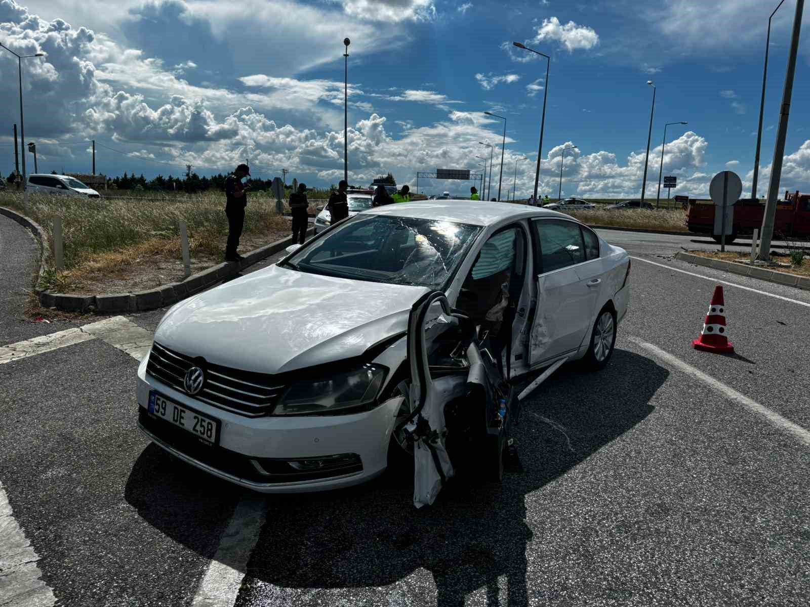 Babaeski’de trafik kazası: 3 kişi yaralandı (İHA)