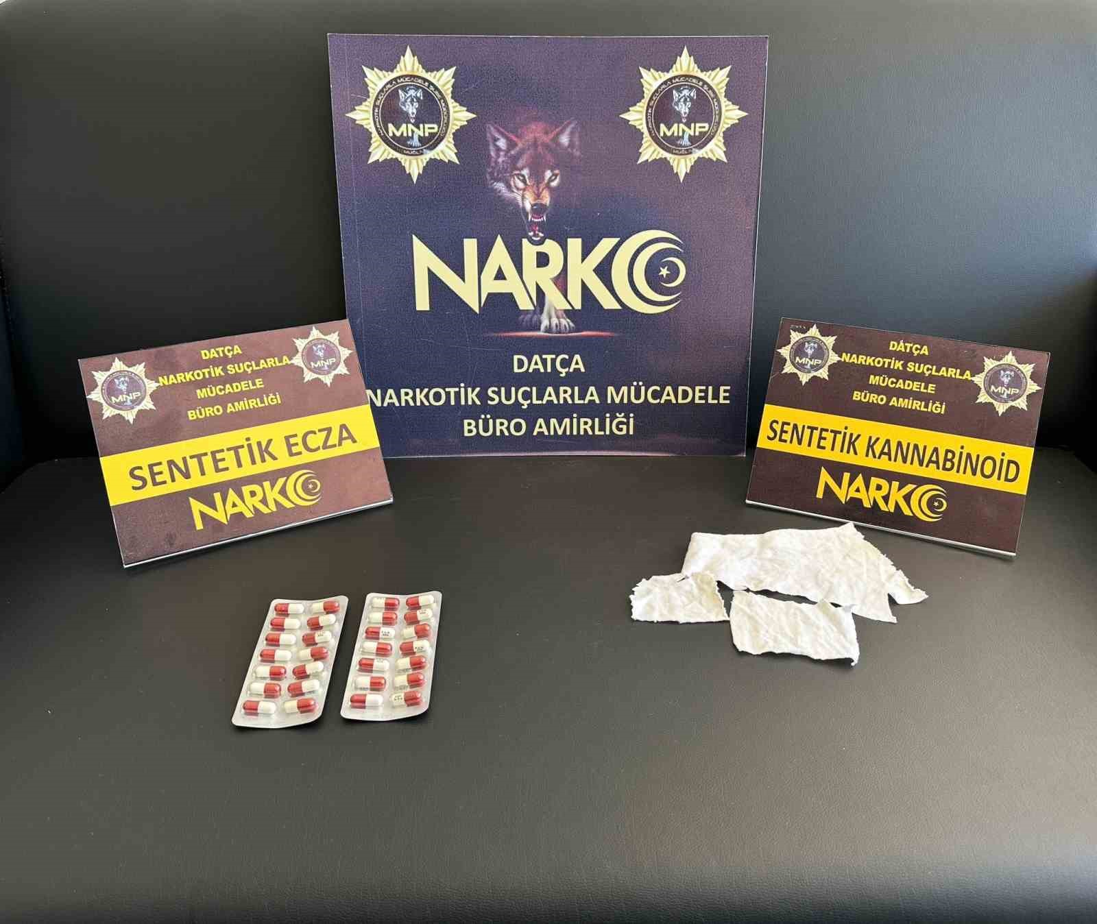 Dat&ccedil;a&rsquo;da uyuşturucu hap ele ge&ccedil;irildi
