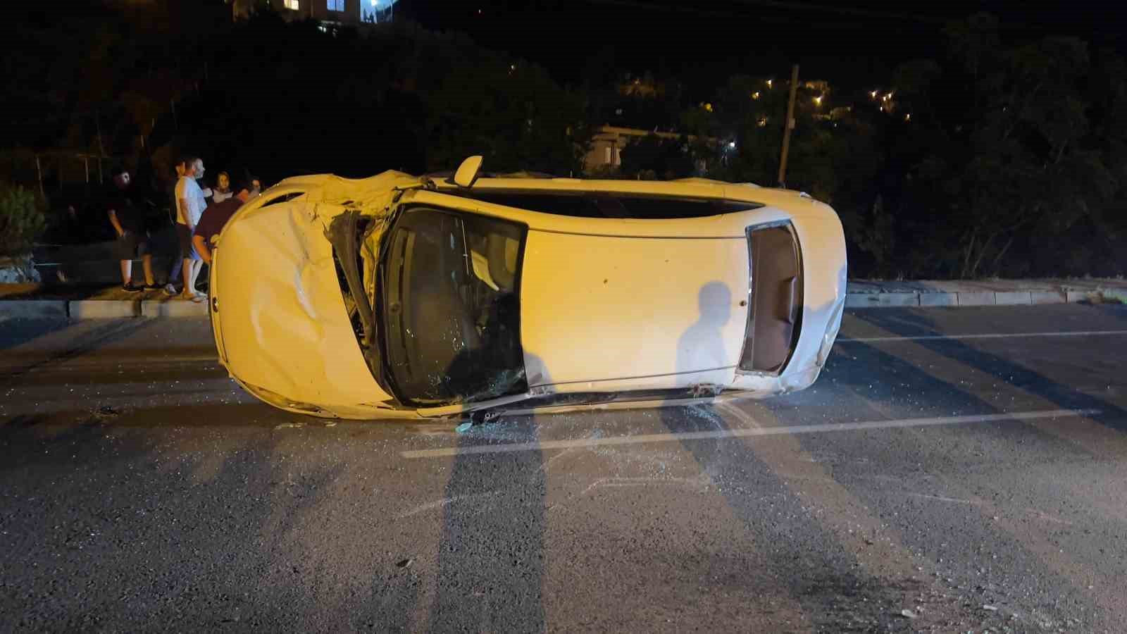 Takla atan ara&ccedil;tan burnu bile kanamadan &ccedil;ıktı
