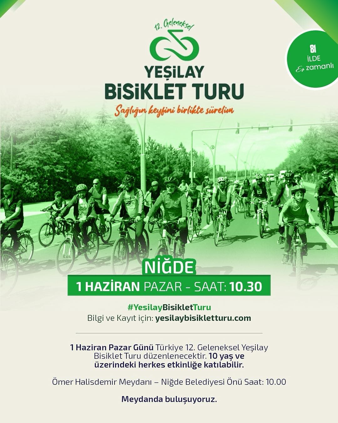 Niğde’de pedallar sağlık için dönecek