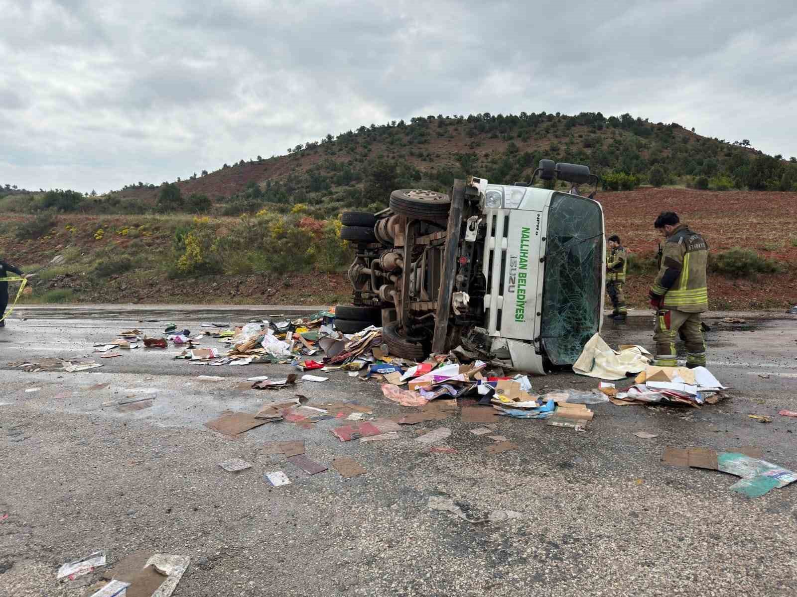 Ankara’da belediye kamyonu kontrolden çıktı: 1 ölü, 1 yaralı