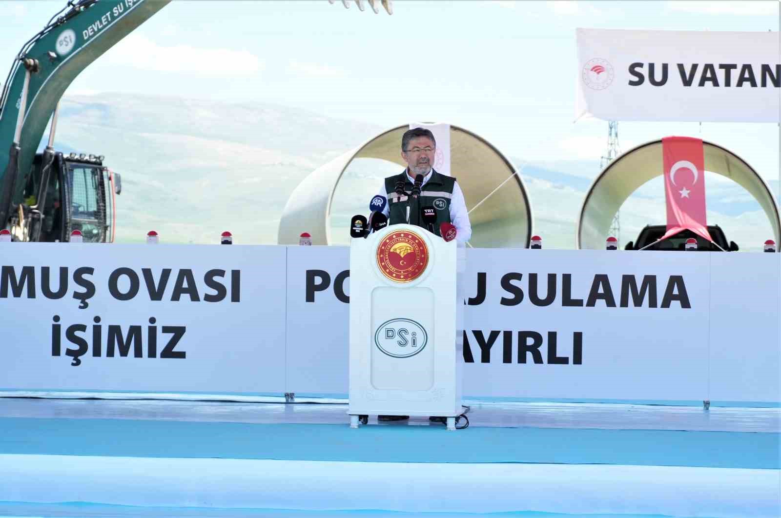 Bakan Yumaklı, "Muş Ovası Pompaj Sulama 1. Etap" inşaatı temel atma törenine katıldı