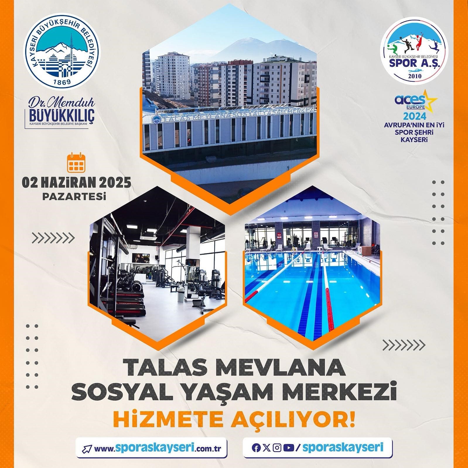 Talas Mevlana Sosyal Yaşam Merkezi hizmete açılıyor
