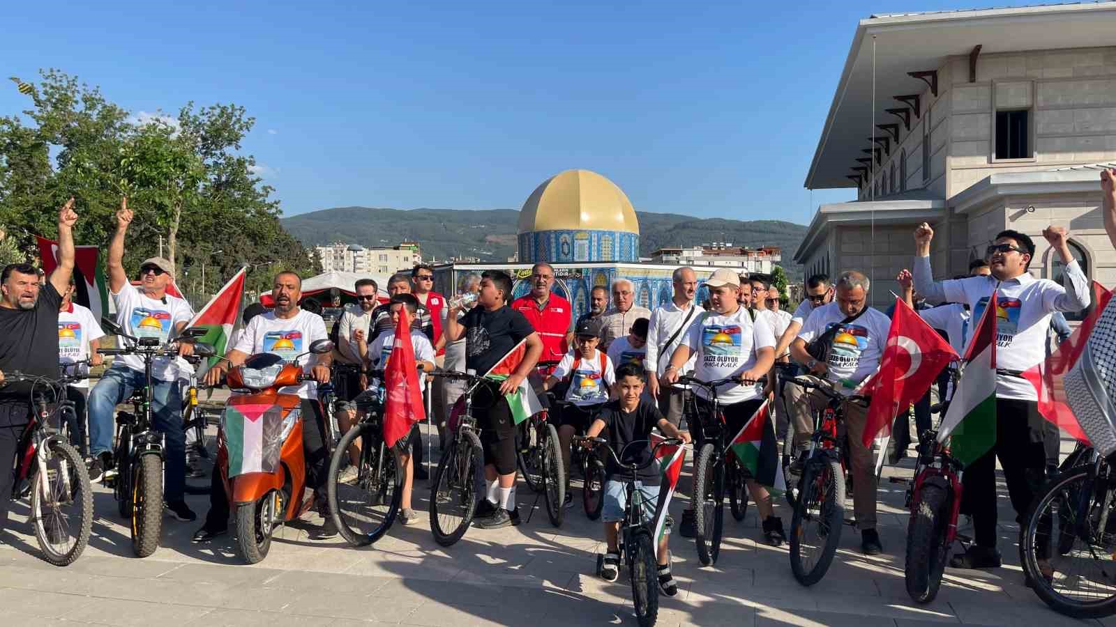 Osmaniye’de pedallar Gazze’ye destek için çevrildi