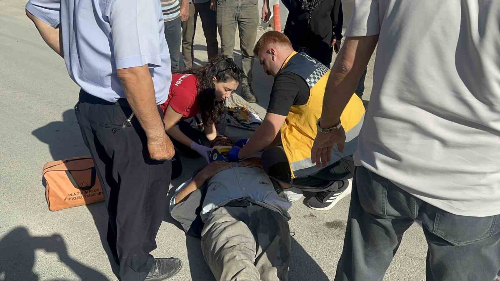 Motosiklet devrildi: 1 yaralı