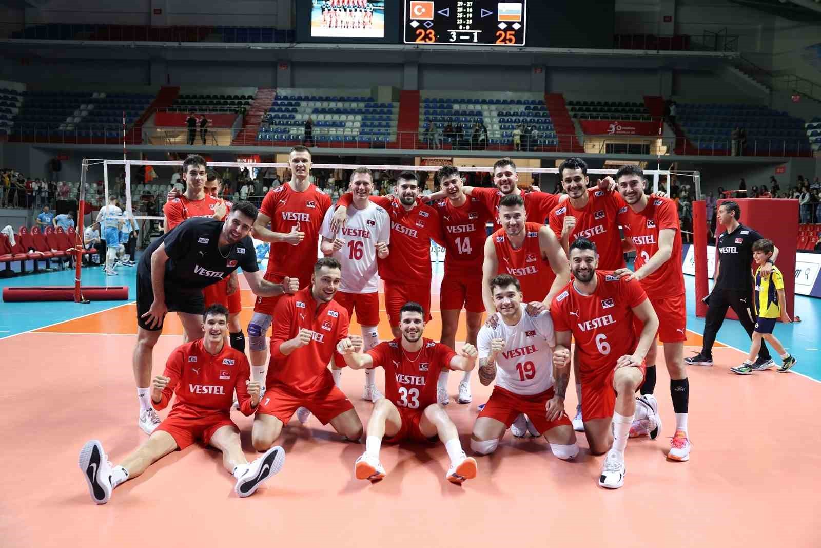 A Milli Erkek Voleybol Takımı, Slovenya’yı mağlup etti
