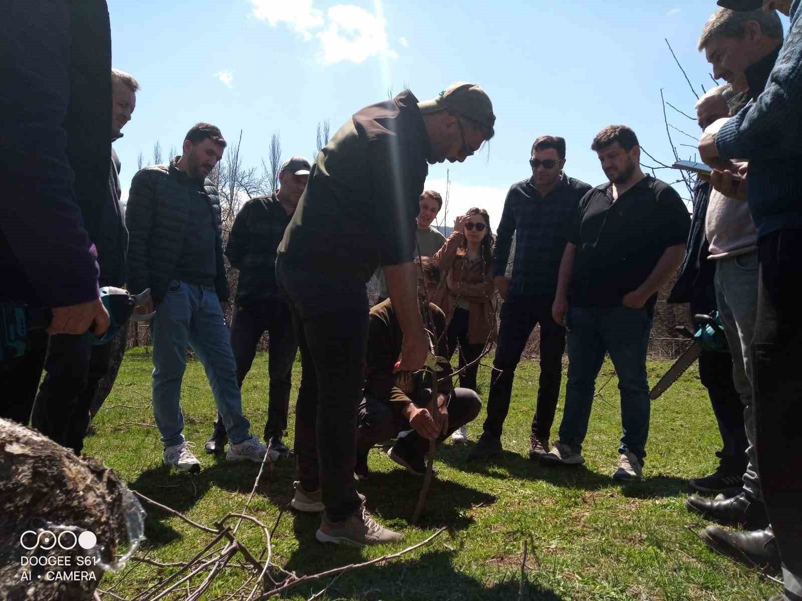 Posof’ta meyve ağaçlarını budama ve aşılama kursu düzenlendi