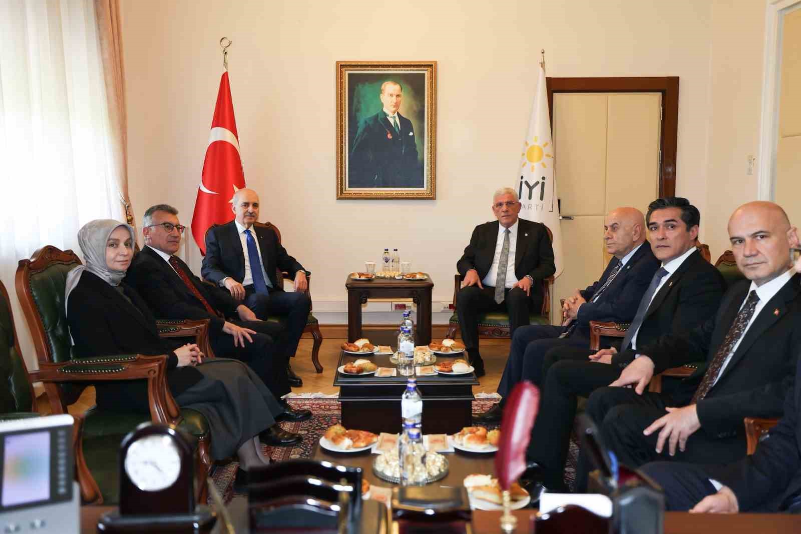 TBMM Başkanı Kurtulmuş, İYİ Parti Lideri Dervişoğlu’nu ziyaret etti