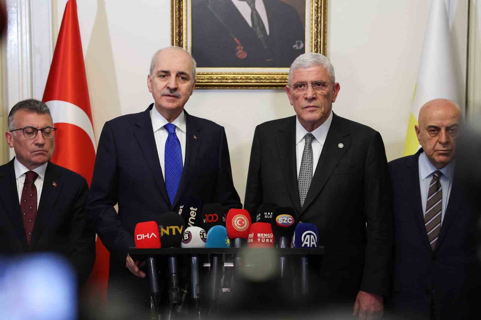 TBMM Başkanı Kurtulmuş, İYİ Parti Lideri Dervişoğlu&rsquo;nu ziyaret etti
