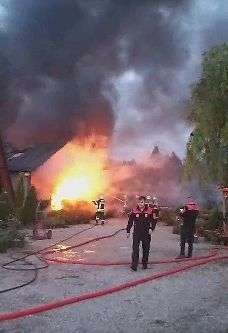 Çorum’da çiçekçide korkutan yangın