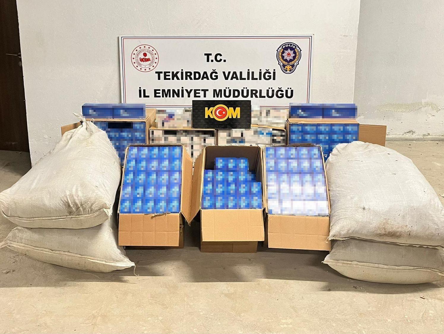 Tekirdağ’da 273 bin 600 makaron ele geçirildi