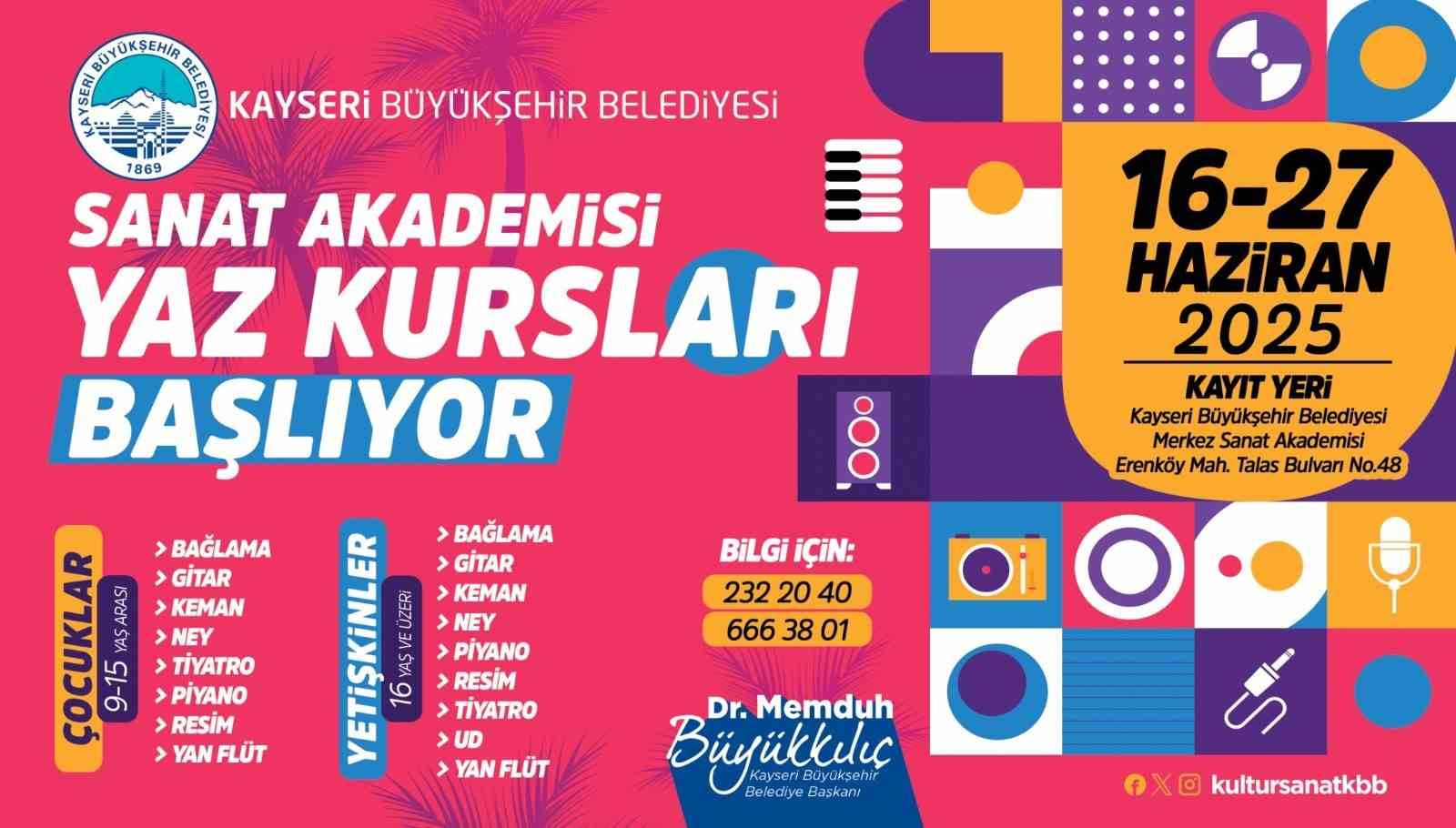 Sanat Akademisi Yaz Kursları kayıtları başlıyor