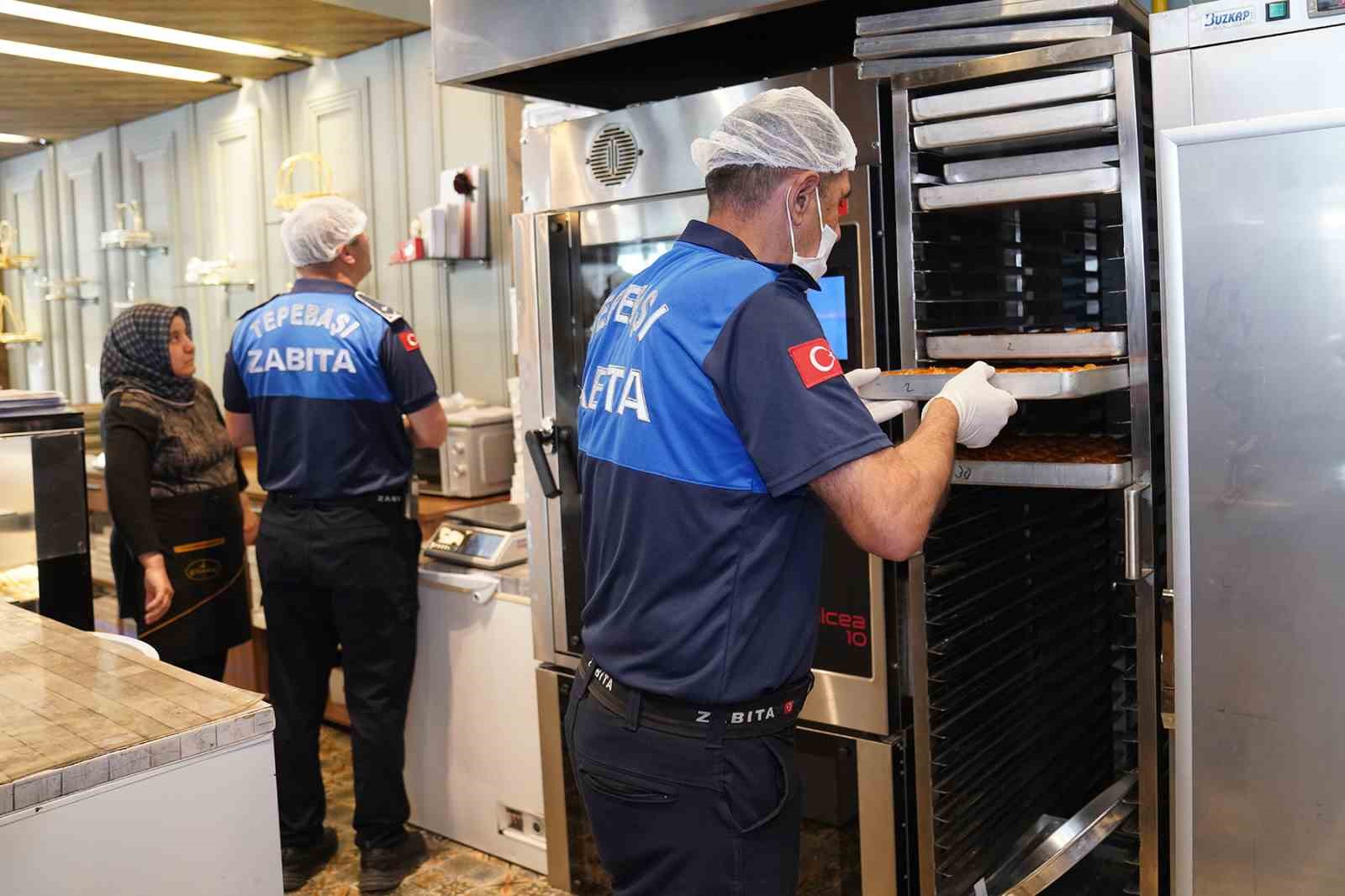 Tepebaşı Belediyesi zabıta ekiplerinden bayram öncesi denetim