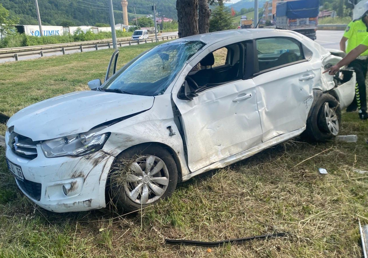 Samsun’da tır ile otomobil çarpıştı: 1 yaralı