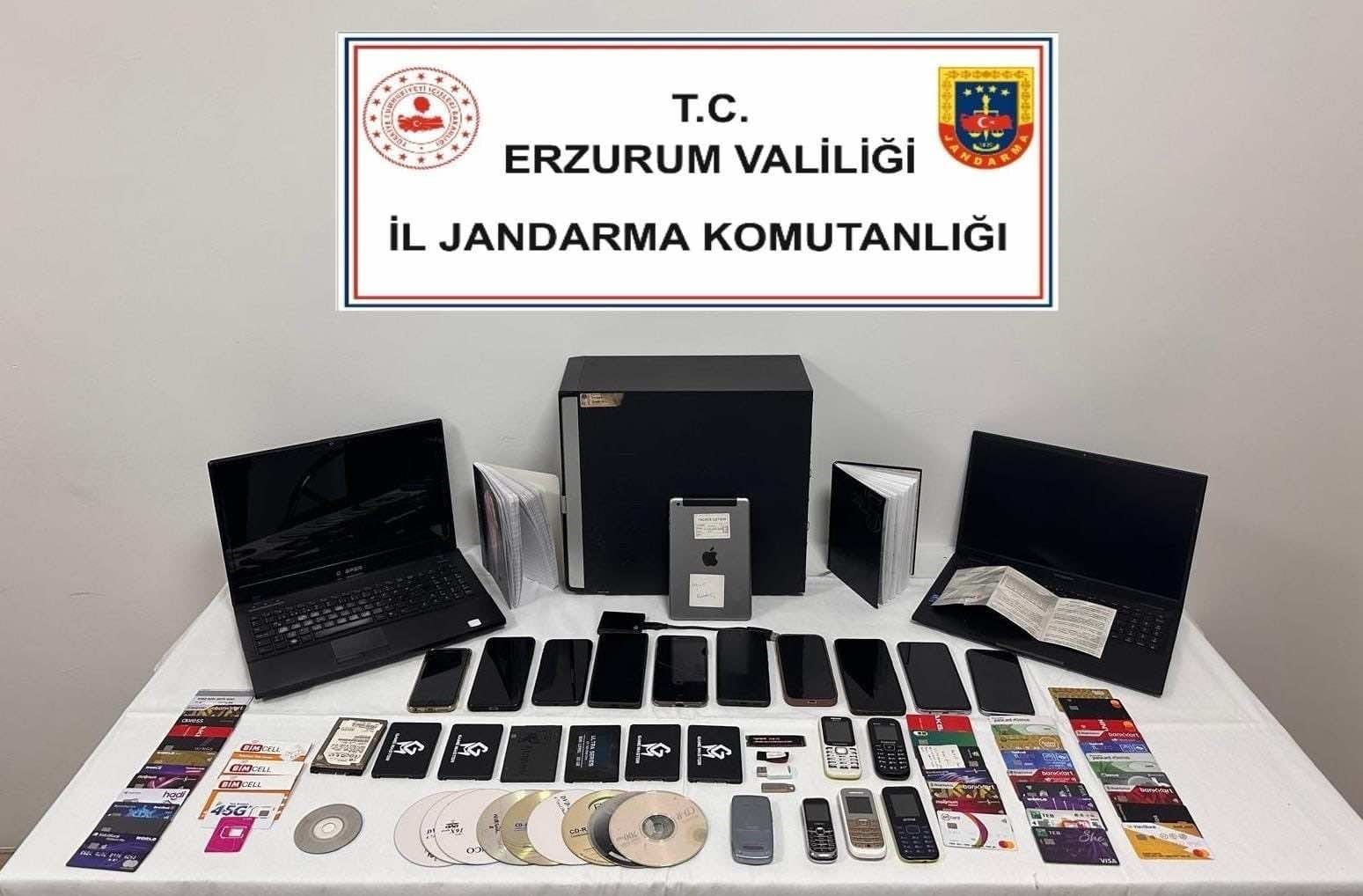 Erzurum merkezli siber dolandırıcılık operasyonu: 9 g&ouml;zaltı
