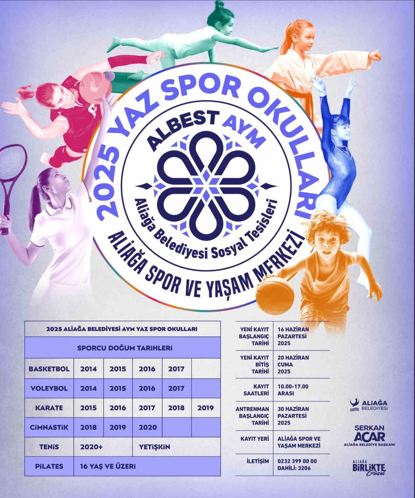 Aliağa Belediyesi Yaz Spor Okulları kayıtları başlıyor
