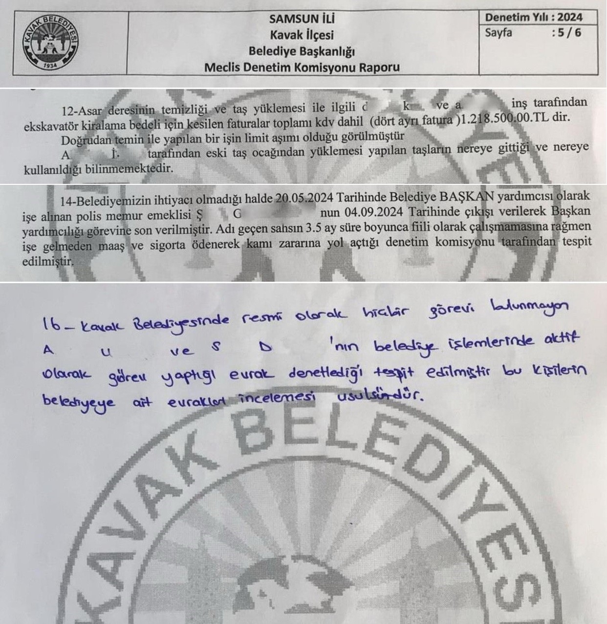 AK Parti İl&ccedil;e Başkanı Bakır: "Kavak Belediyesi&rsquo;nde usuls&uuml;zl&uuml;k tespit edildi"
