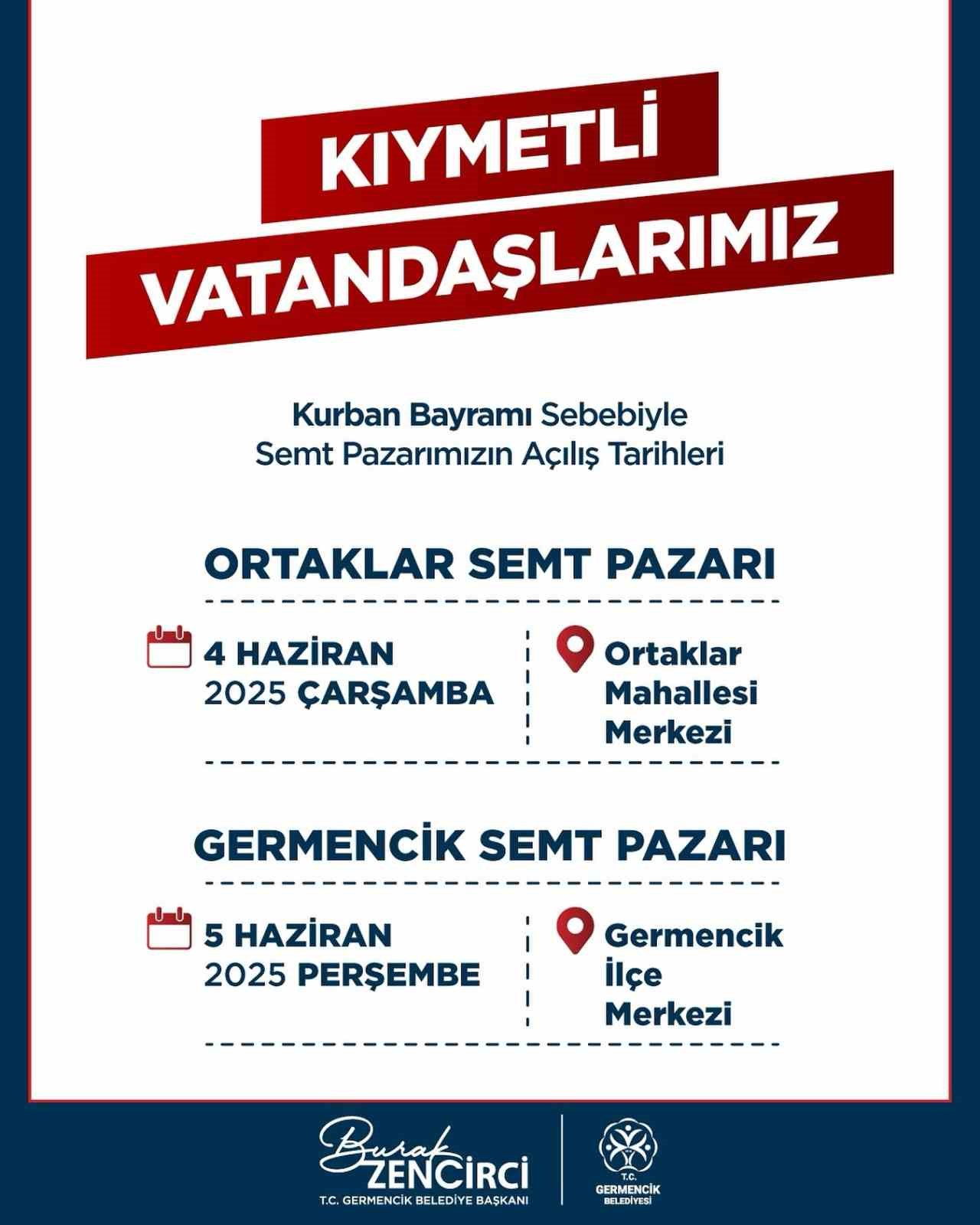 Germencik’te Kurban Bayramı öncesi pazar düzenlemesi
