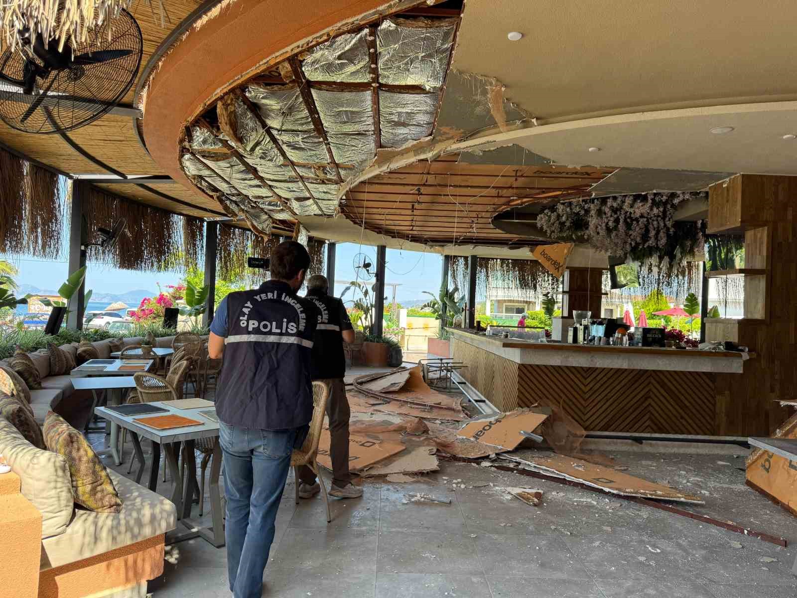 Fethiye’de restoranın tavanı çöktü: 5 yaralı