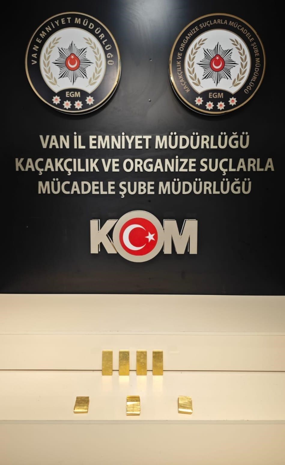 Van’da 30 milyon TL değerinde 7 kilo altın ele geçirildi