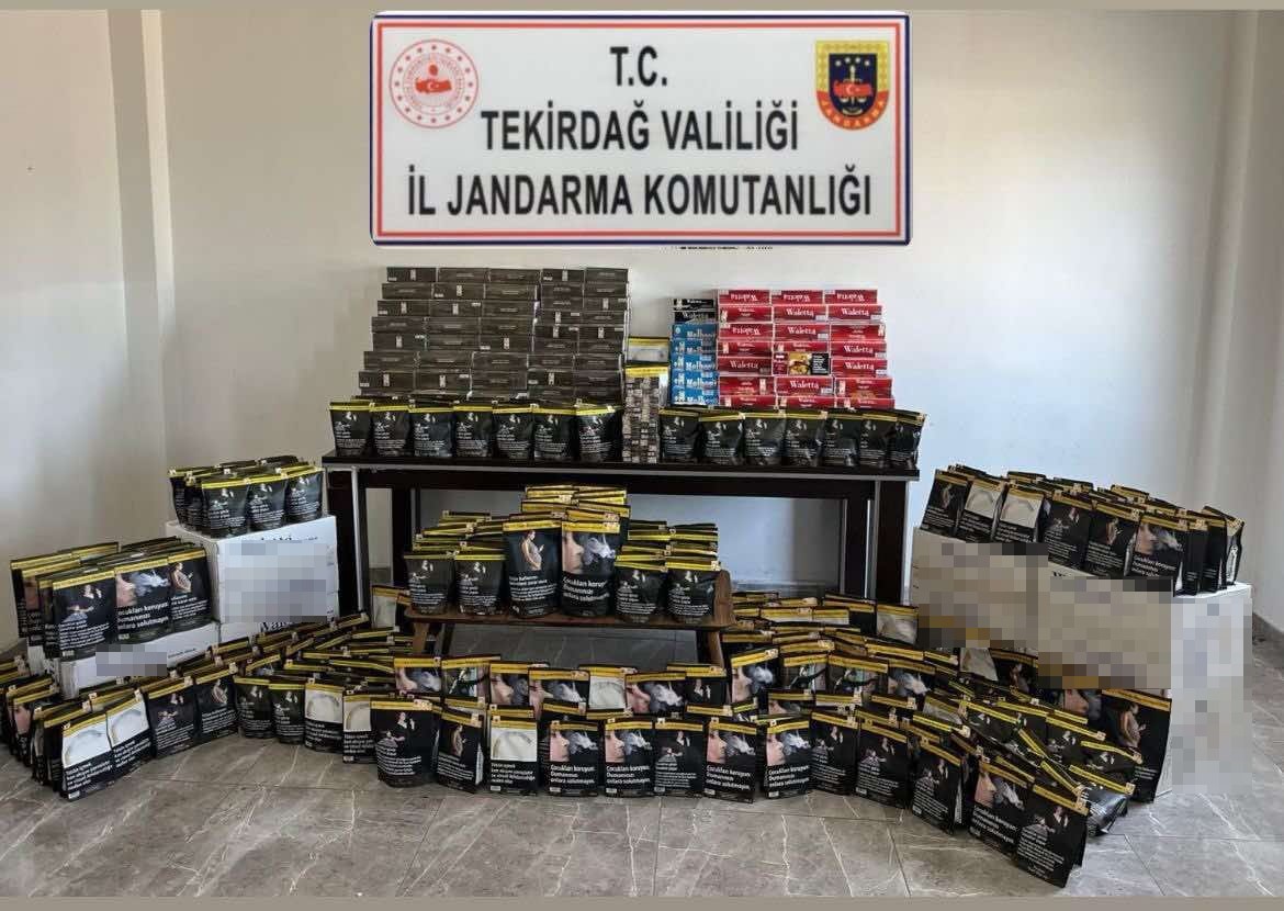 Tekirdağ’da kaçak alkol ve tütün operasyonu