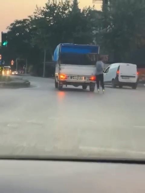 Tehlikeli yolculuk kamerada