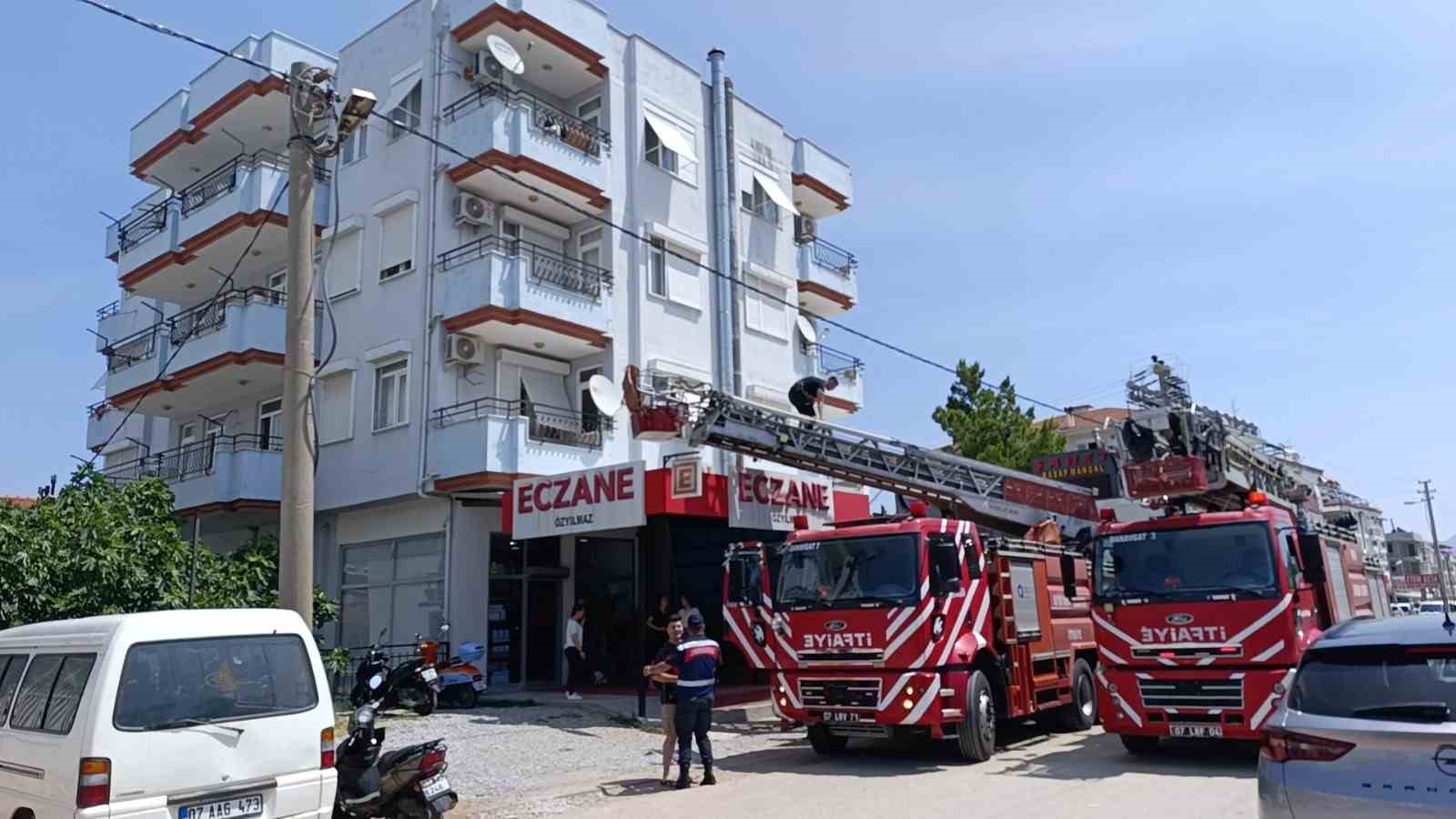 Baca yangını itfaiye ve jandarmayı alarma geçirdi