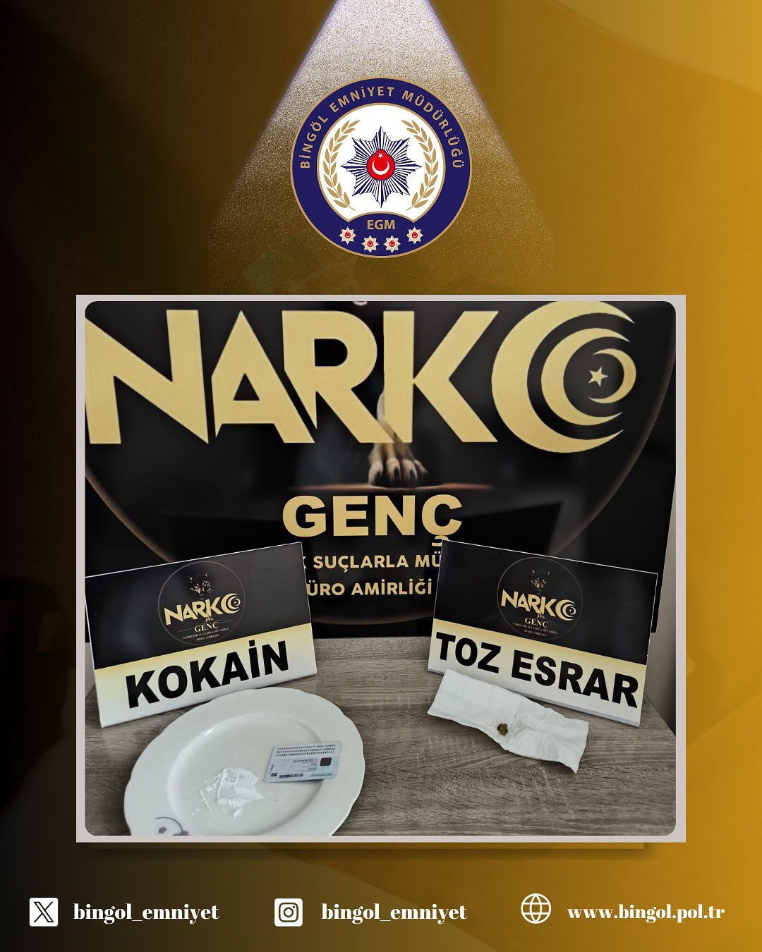 Bingöl’de uyuşturucuyla mücadele çalışmaları