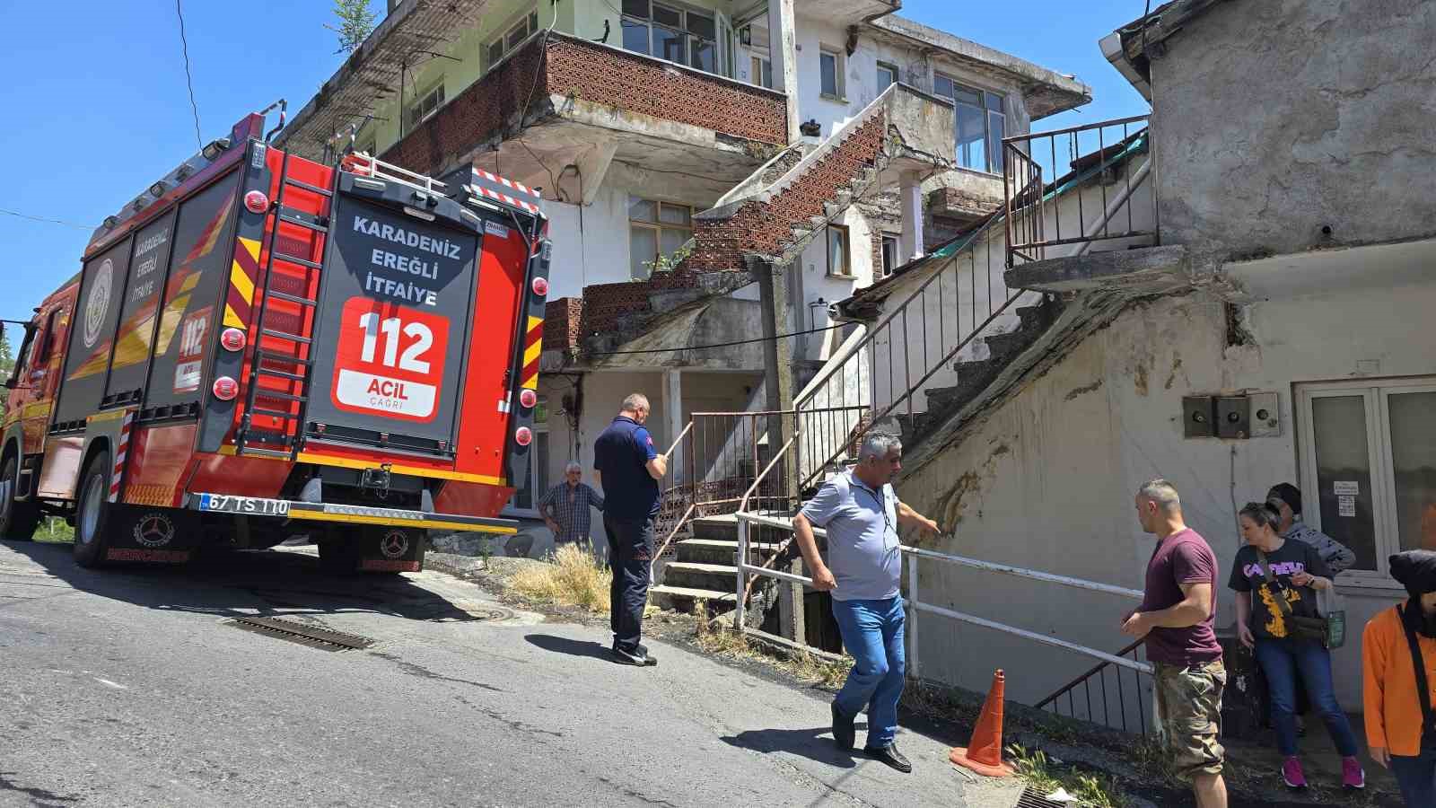 Zonguldak’ın Ereğli ilçesinde çıkan yangın korkuttu