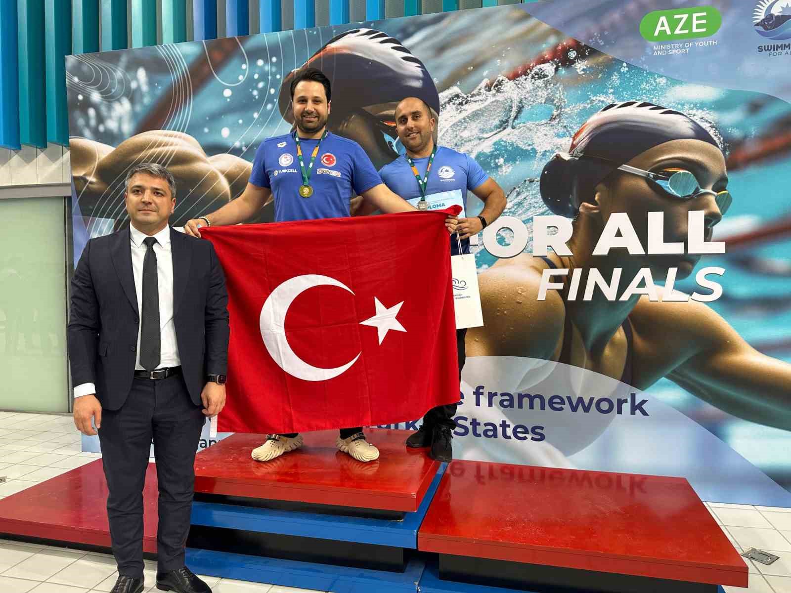 Niğdeli sporcu Ahmet Eskalen Bakü’den altın madalya ile döndü