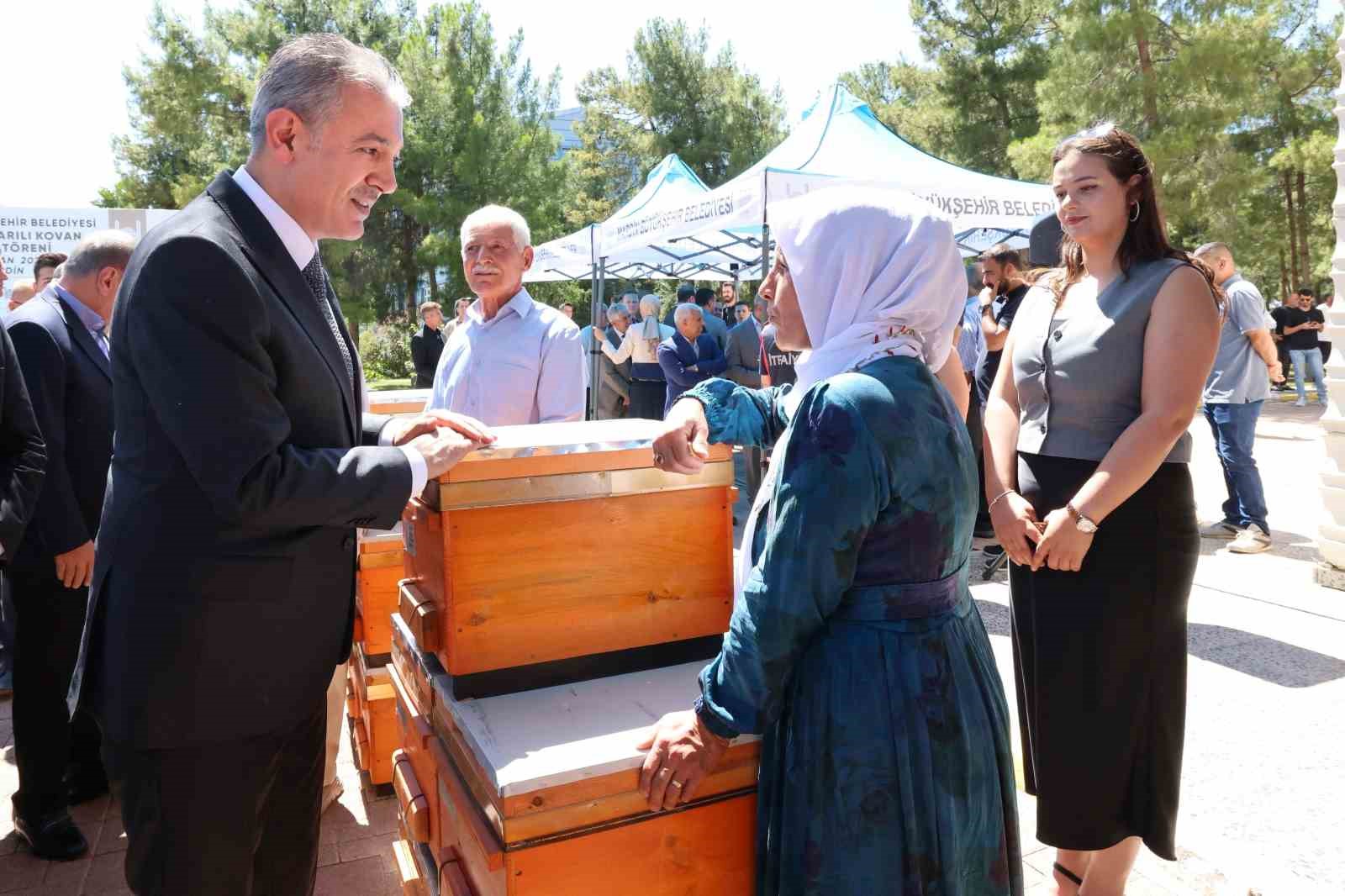 Mardin&rsquo;de 800 &uuml;reticiye 4 bin arılı kovan dağıtıldı
