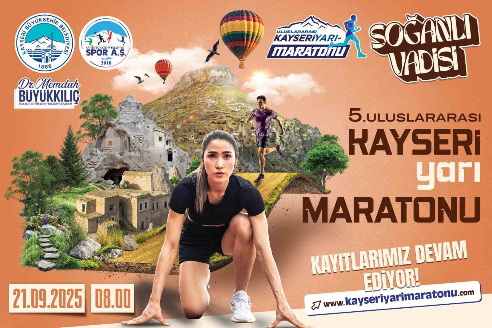 Soğanlı Vadisi Temalı 5’inci Uluslararası Kayseri Yarı Maratonu’nda parkurlar belli oldu