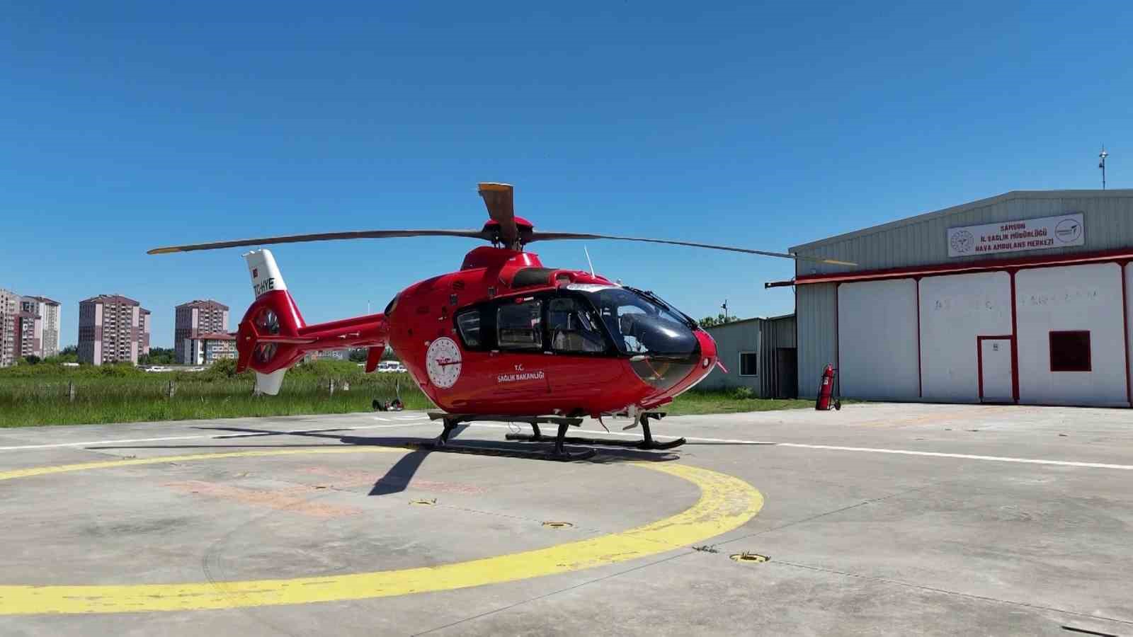 Samsun&rsquo;daki ambulans helikopter 5 yılda bin 190 hastanın imdadına yetişti
