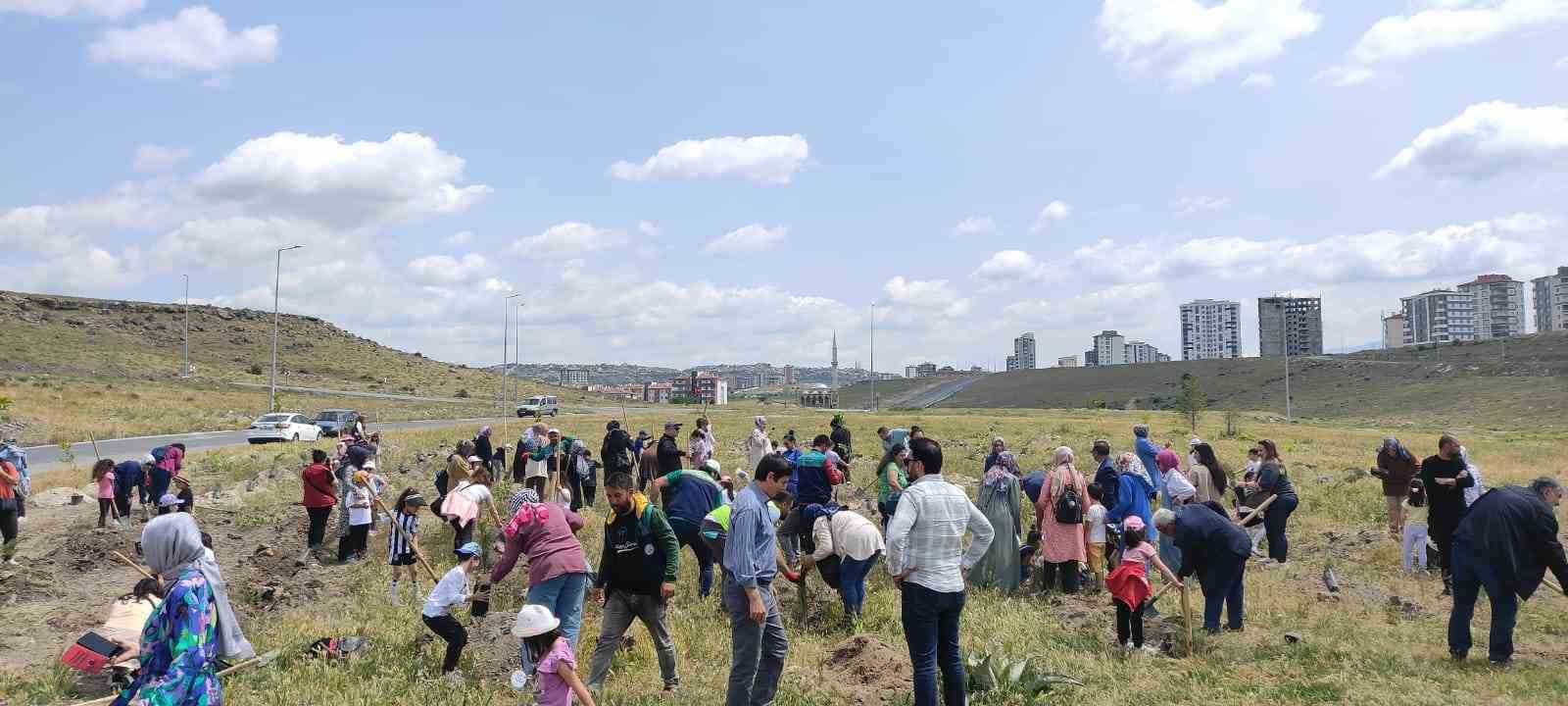 Anaokulu öğrencileri 500 fidan dikti