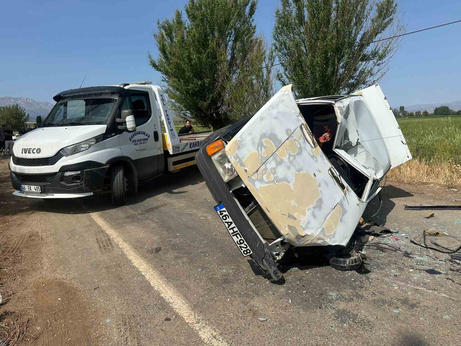 Elbistan’da trafik kazası: 2 yaralı