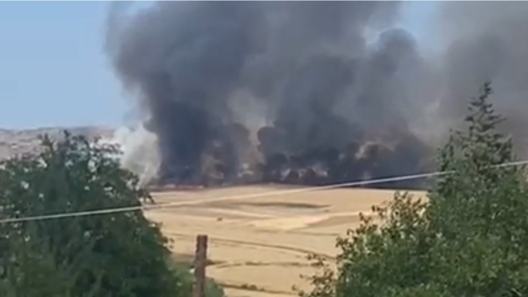 Siirt’te 350 dönümlük buğday tarlası yandı